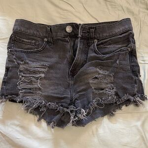 Express short short frayed jean shorts. Size 4
